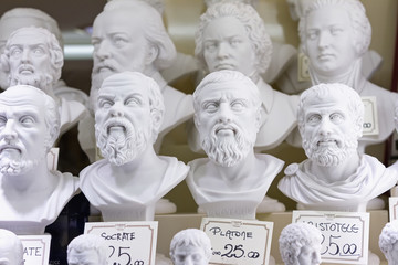 Plaster busts of philosophers for sale
