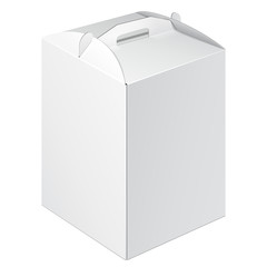 White Tall Square Cardboard