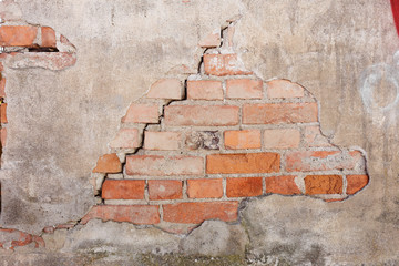 Damaged wall