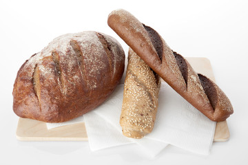 Different bread. Food background.