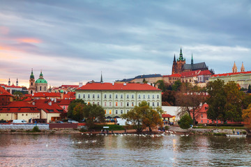 Obraz premium Old Prague cityscape overview
