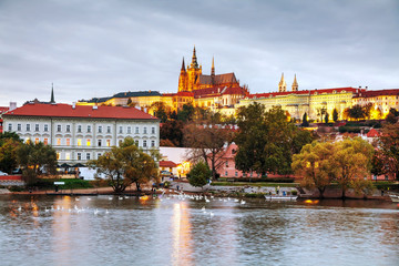 Old Prague cityscape overview
