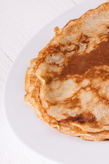 Delicious Pancakes on Plate Served