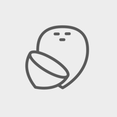 Coconut thin line icon