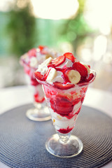 Banana and Strawberry ice cream