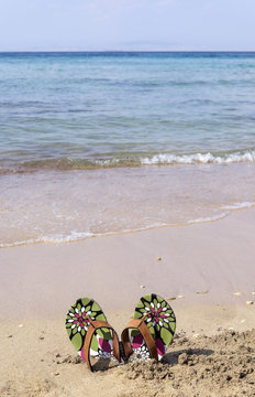 sea and beach slippers