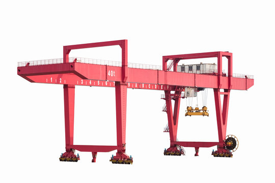 gantry container crane isolated