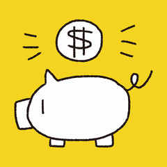 doodle pig money bank