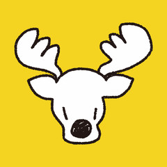 reindeer doodle drawing