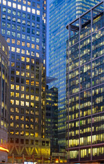 Office building background in Canary Wharf, London