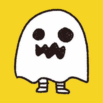 ghost doodle drawing