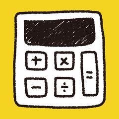 calculator doodle drawing