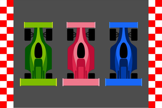 F1 cars vector pack