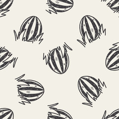 Fototapeta premium Easter egg doodle seamless pattern background