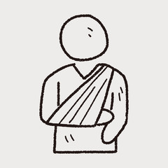 Fracture hand doodle