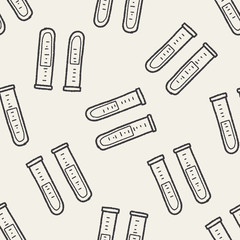 Doodle Test tube seamless pattern background