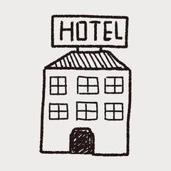 hotel doodle drawing