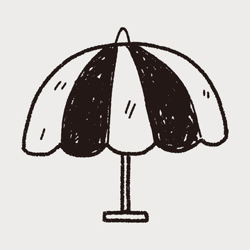 umbrella doodle drawing