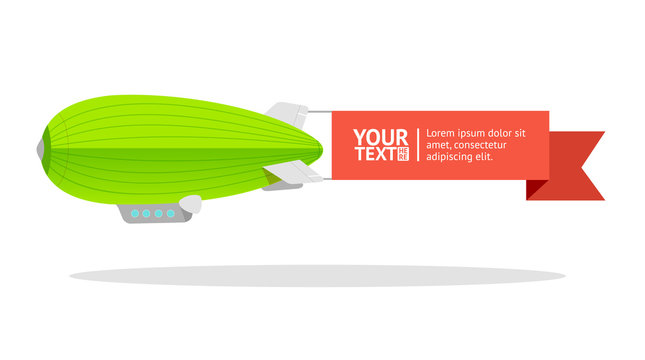 Vector. Airship card for your text