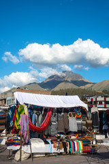 Famous Indian market in Otavalo, Ecuador, South America