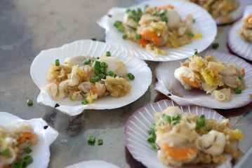 scallops cooked on the shell