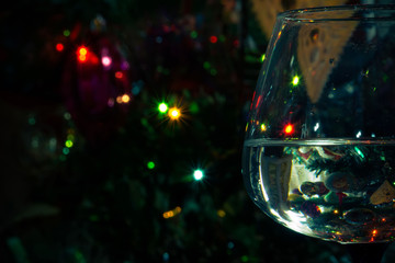 Glass of Water with Bokeh