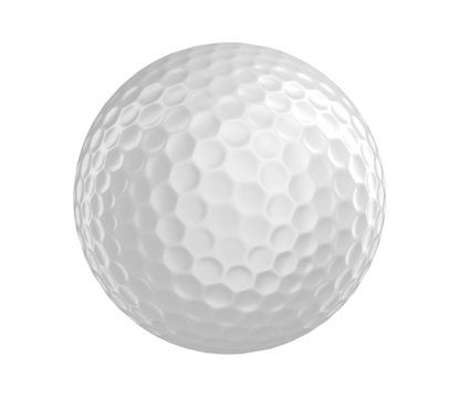 Golf ball 3D render isolated on a white background