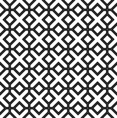 Black and white geometric seamless pattern in arabic stylish.