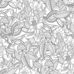 Monochrome paisley pattern. Seamless background © natikka