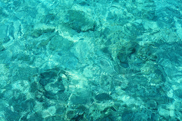 Clear ocean water, in resort