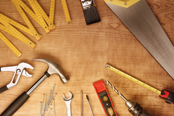 Tools on wood