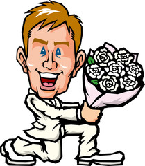 プロポーズする男性