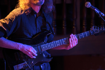 Obraz premium electric guitar in concert