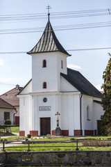 Fototapeta na wymiar old village christian chapel or church
