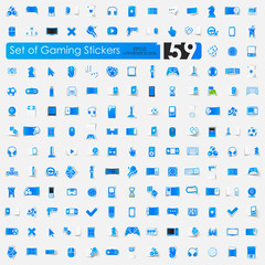 Set of game stickers