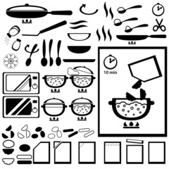 Cooking instruction for design packing.