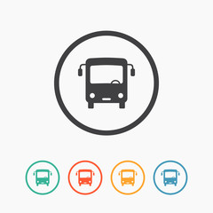 Minimalistic simple bus icon. Vector