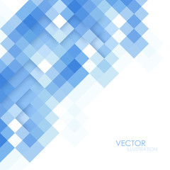 Abstract square blue background. Vector Illustration