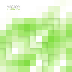 Abstract square green background. Vector Illustration