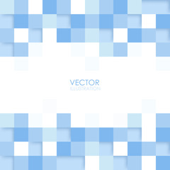 Fototapeta na wymiar Abstract square blue background. Vector
