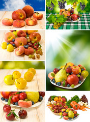 different fruits and vegetables closeup