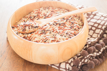 Multi whole grain of organic jasmine rice