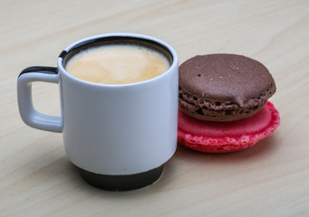 Espresso with macaroons