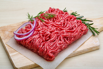 Raw beef minced meat