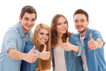 Group of happy young people