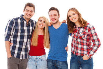 Fototapeta premium Grupa szczęśliwych młodych ludzi