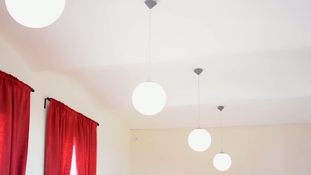 interior - lamps (lights) - red curtain