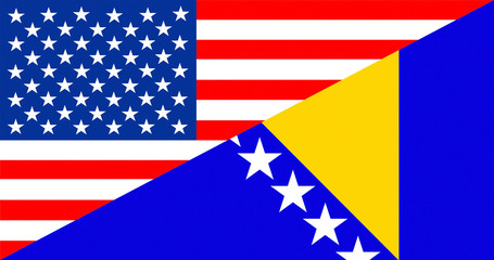 usa Bosnia and Herzegovina flag