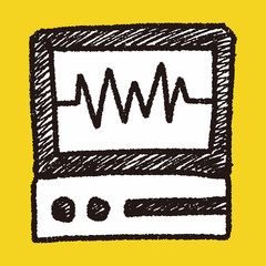 Fototapeta premium doodle ECG