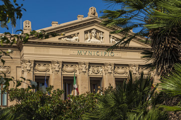 Fototapeta na wymiar Town Hall Messina Sicily